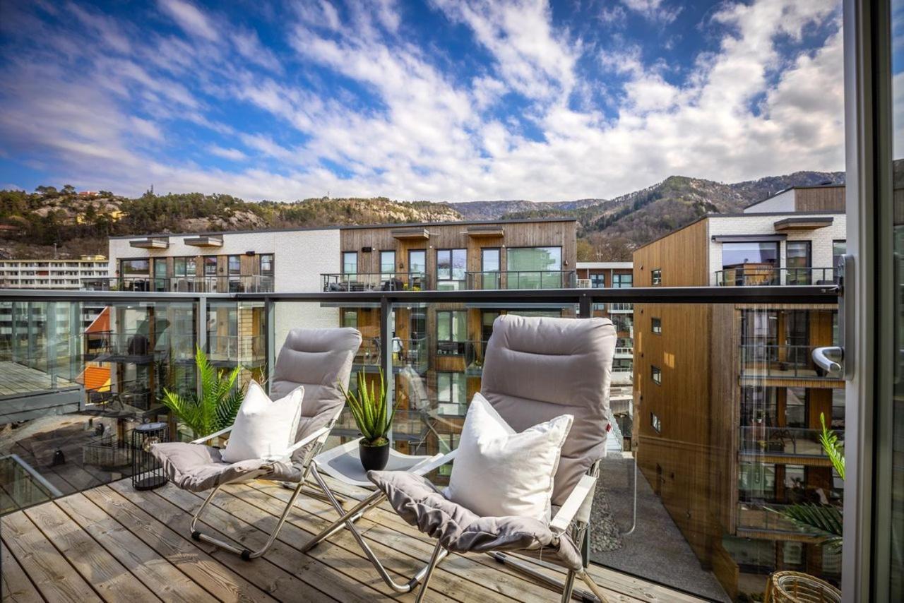 New Penthouse Apartment With Sea View In Bergen Centrum Luaran gambar